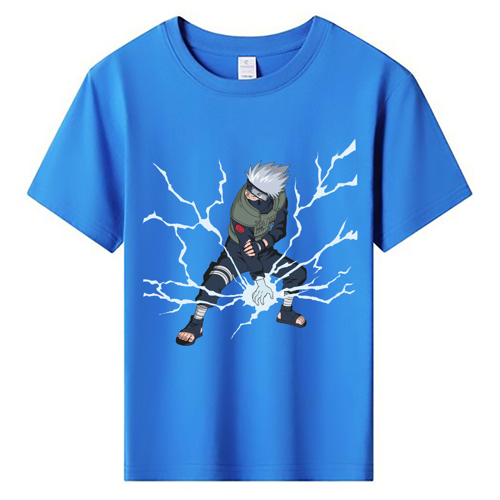 （画像用） NARUTO -ナルト- はたけ カカシ Hatake Kakashi 綿100％キッズTシャツ（フロントプリント）